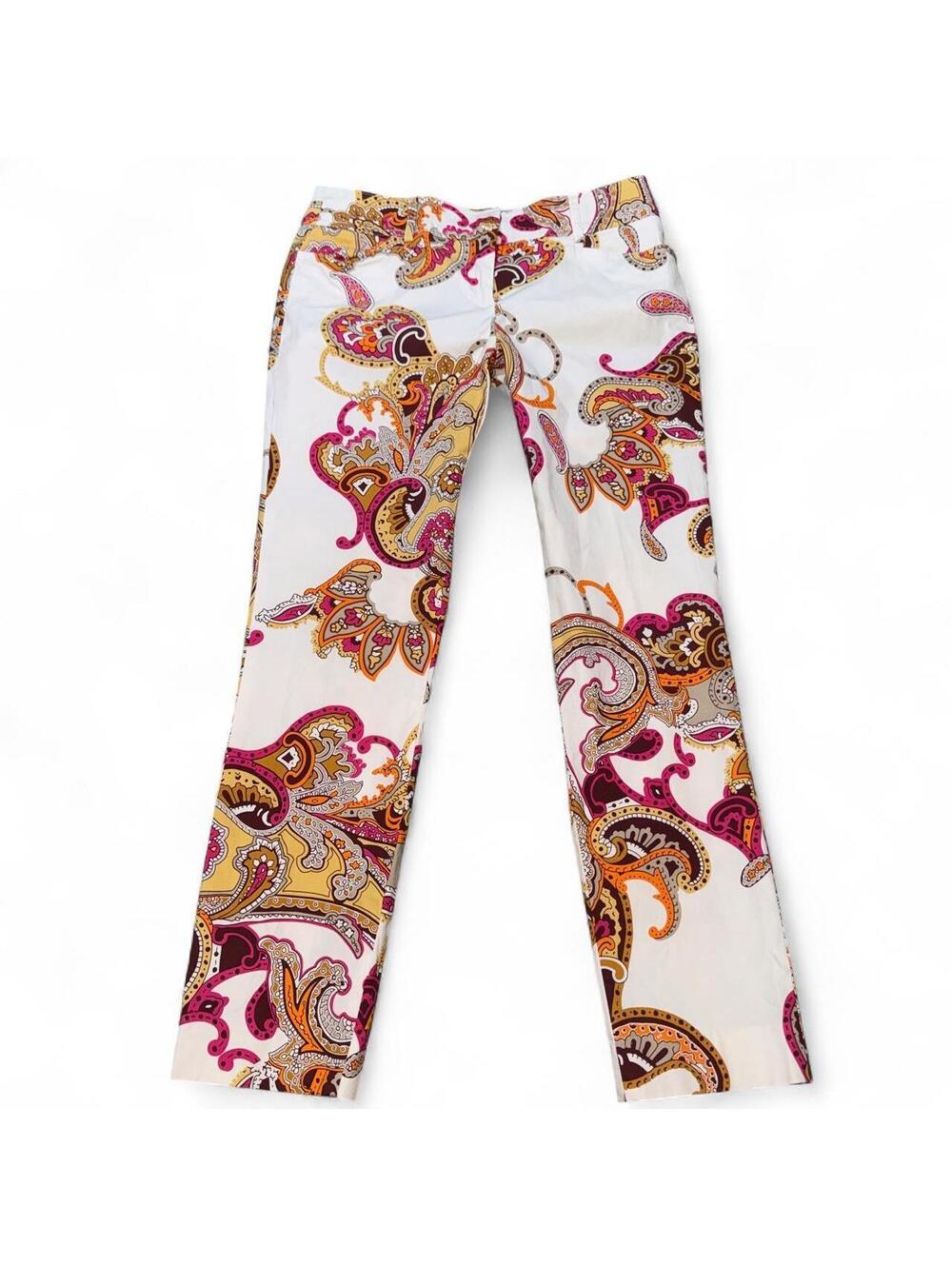 Vintage Cache Y2K paisley low-rise ankle pants